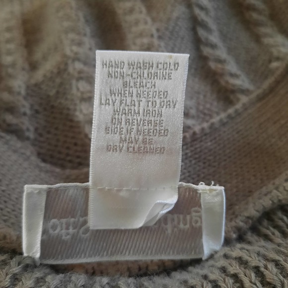 Soft Surroundings Womens Wool Blend Short Sleeve Toupe Knit Cardigan Size Large - Picture 5 of 6